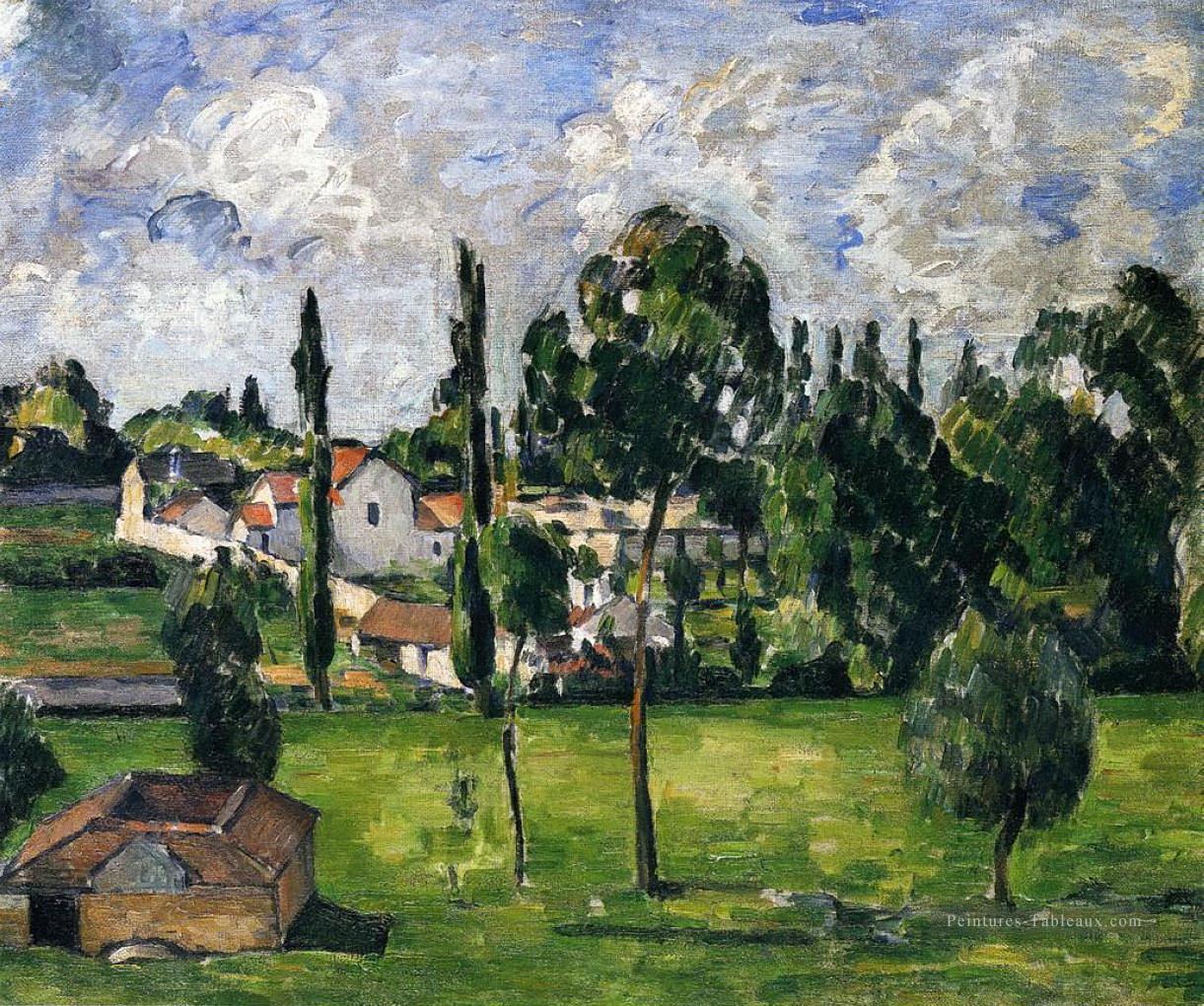 Paysage avec Waterline Paul Cézanne Peintures à l'huile
